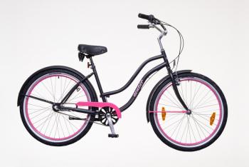 Miami női matt fekete/magenta 1.Kép